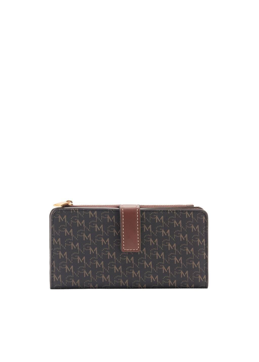Brown Wallet With Printed Logo, 0201_30, large image number 2