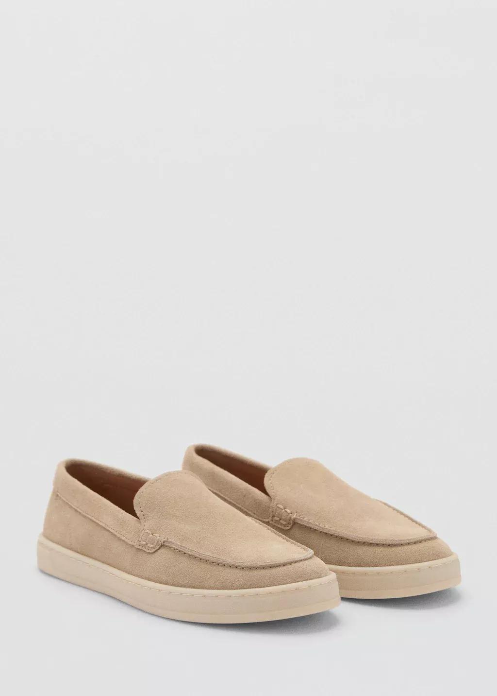 Brown Lt Pastel Split Leather Shoes, , large image number 0