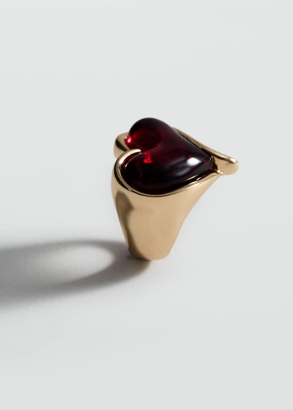 Gold Heart Ring, , medium