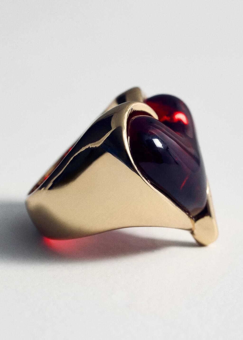 Gold Heart Ring, , large image number 1