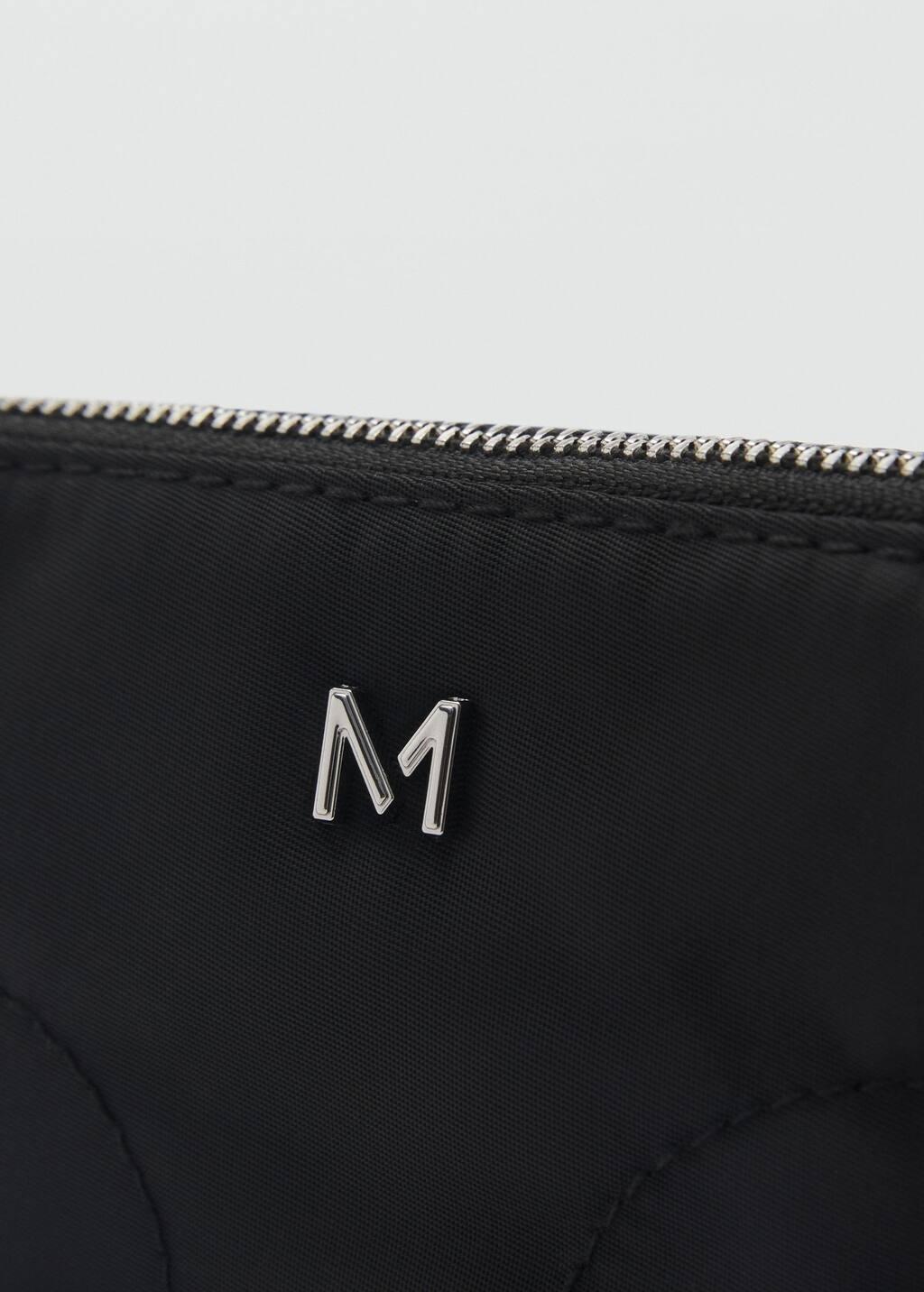 Black Logo Coin Purse With Zip, Black, large image number 1