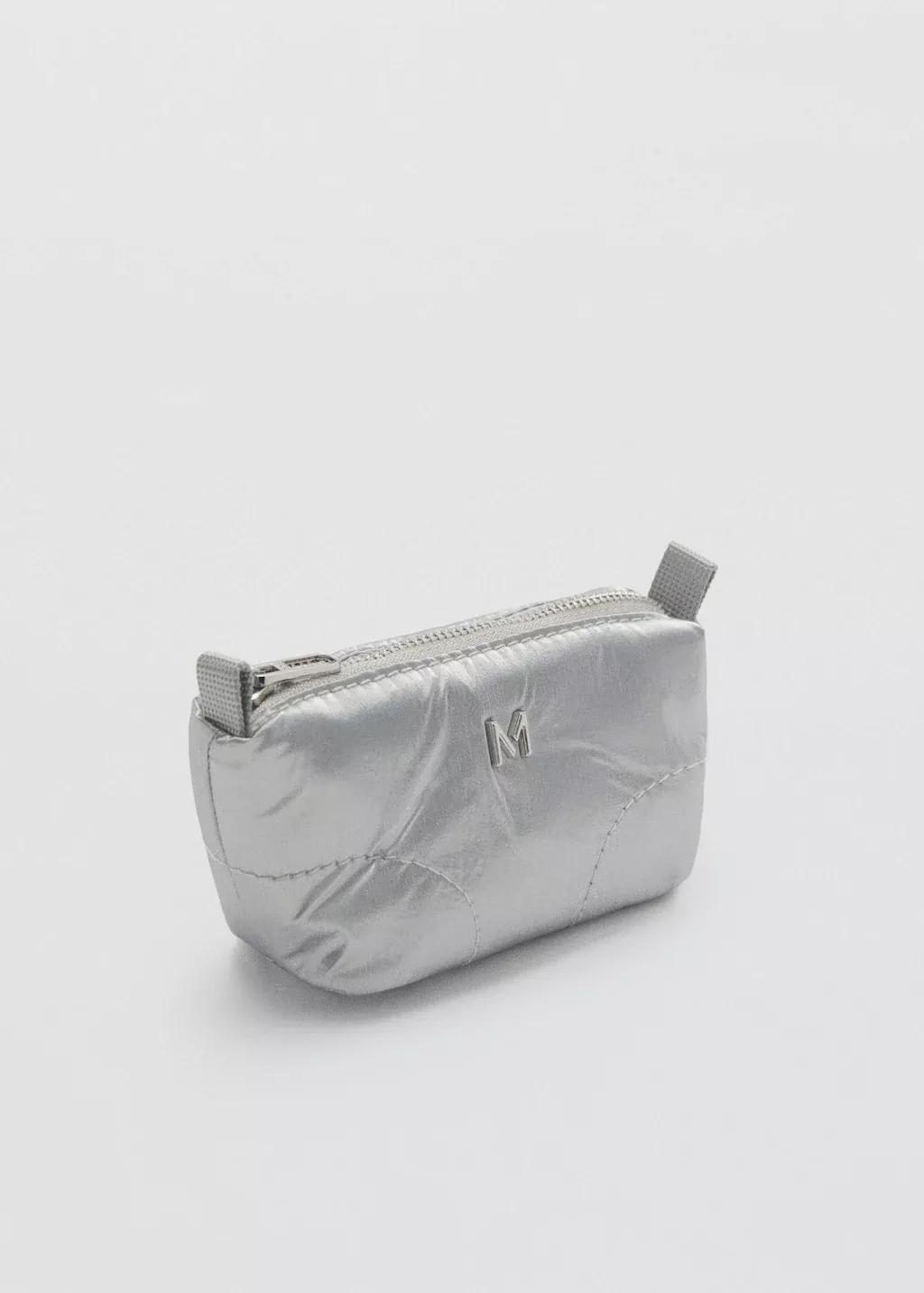 Silver Logo Coin Purse With Zip, , medium