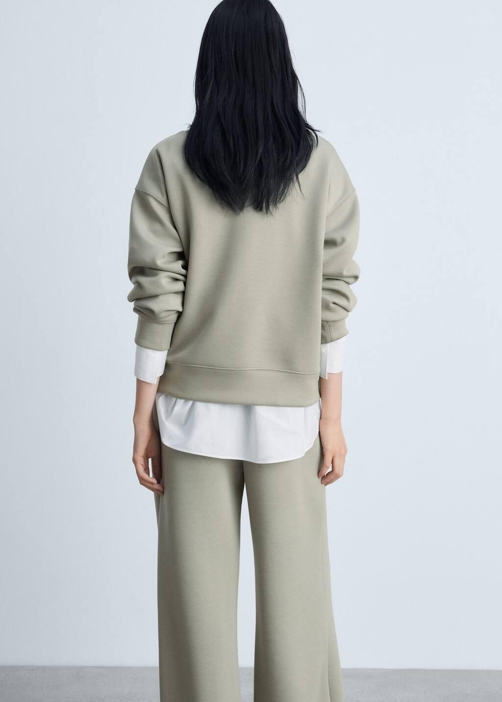 Khaki Relaxed Casual Sweatshirt, , large image number 5