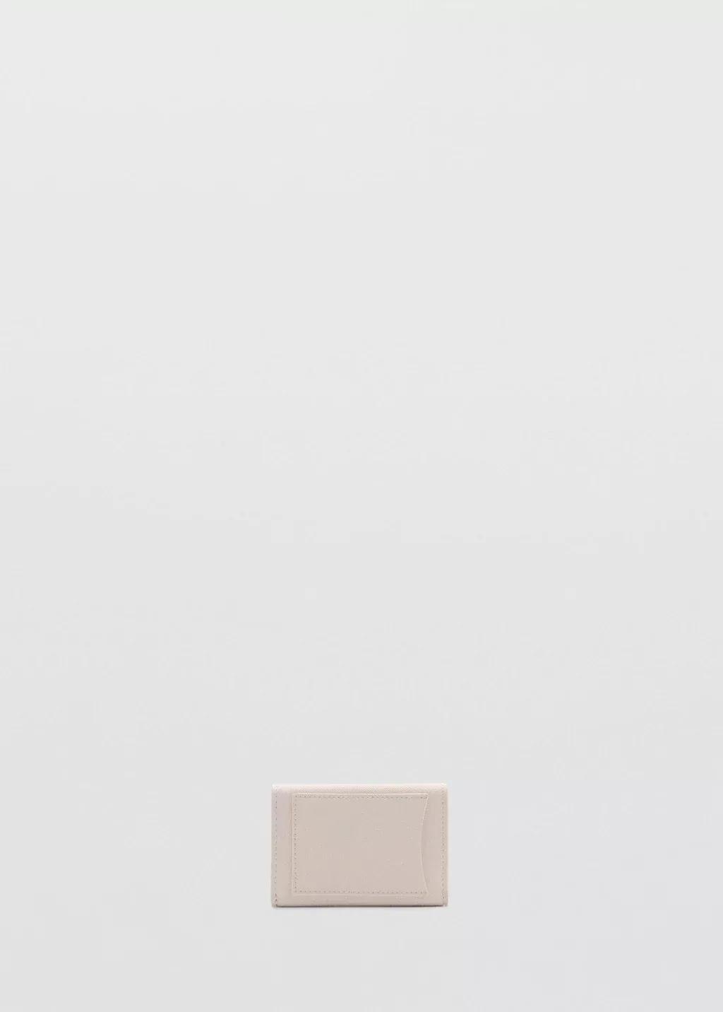 White Saffiano-Effect Cardholder, , medium