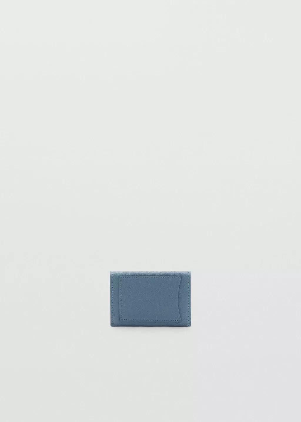 Blue Lt Pastel Saffiano-Effect Cardholder, , medium