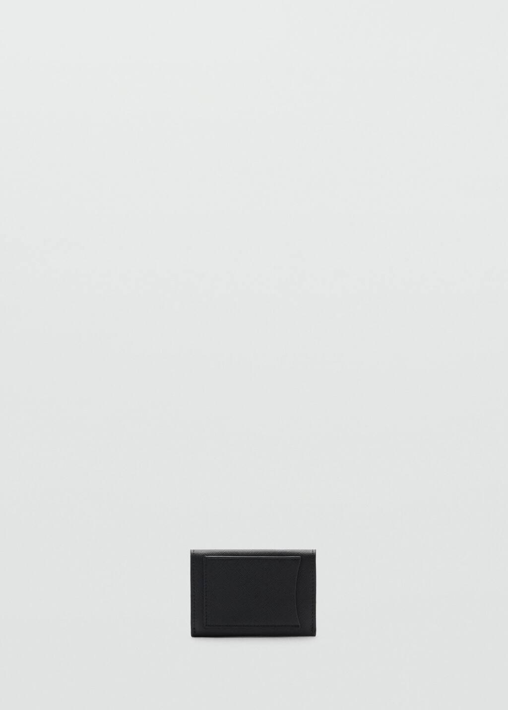 Black Saffiano-Effect Cardholder, , medium