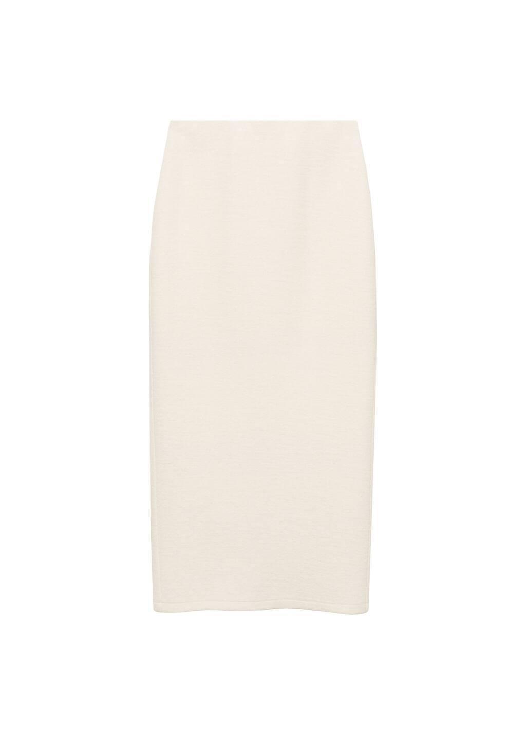 Beige Wool-Blend Midi-Skirt, , large image number 3