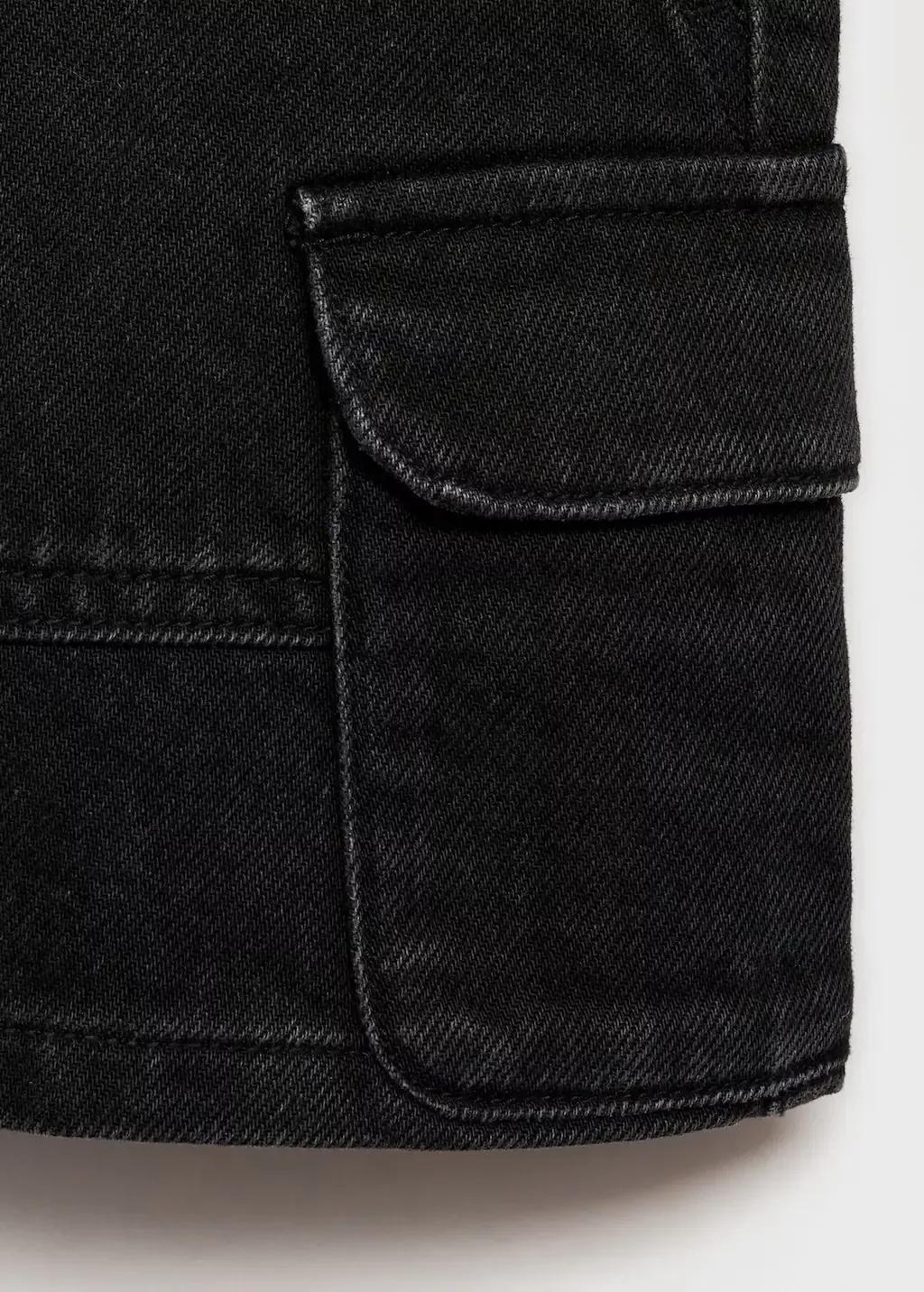 Grey Denim Mini-Skirt, Kids Girl, , large image number 4