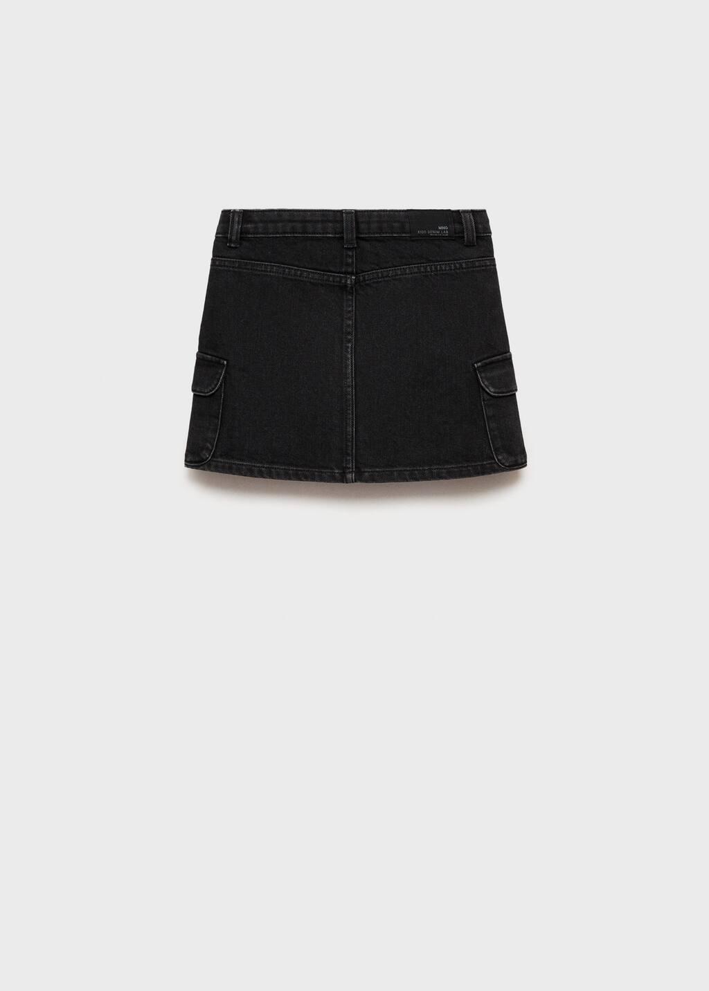 Grey Denim Mini-Skirt, Kids Girl, , large image number 5