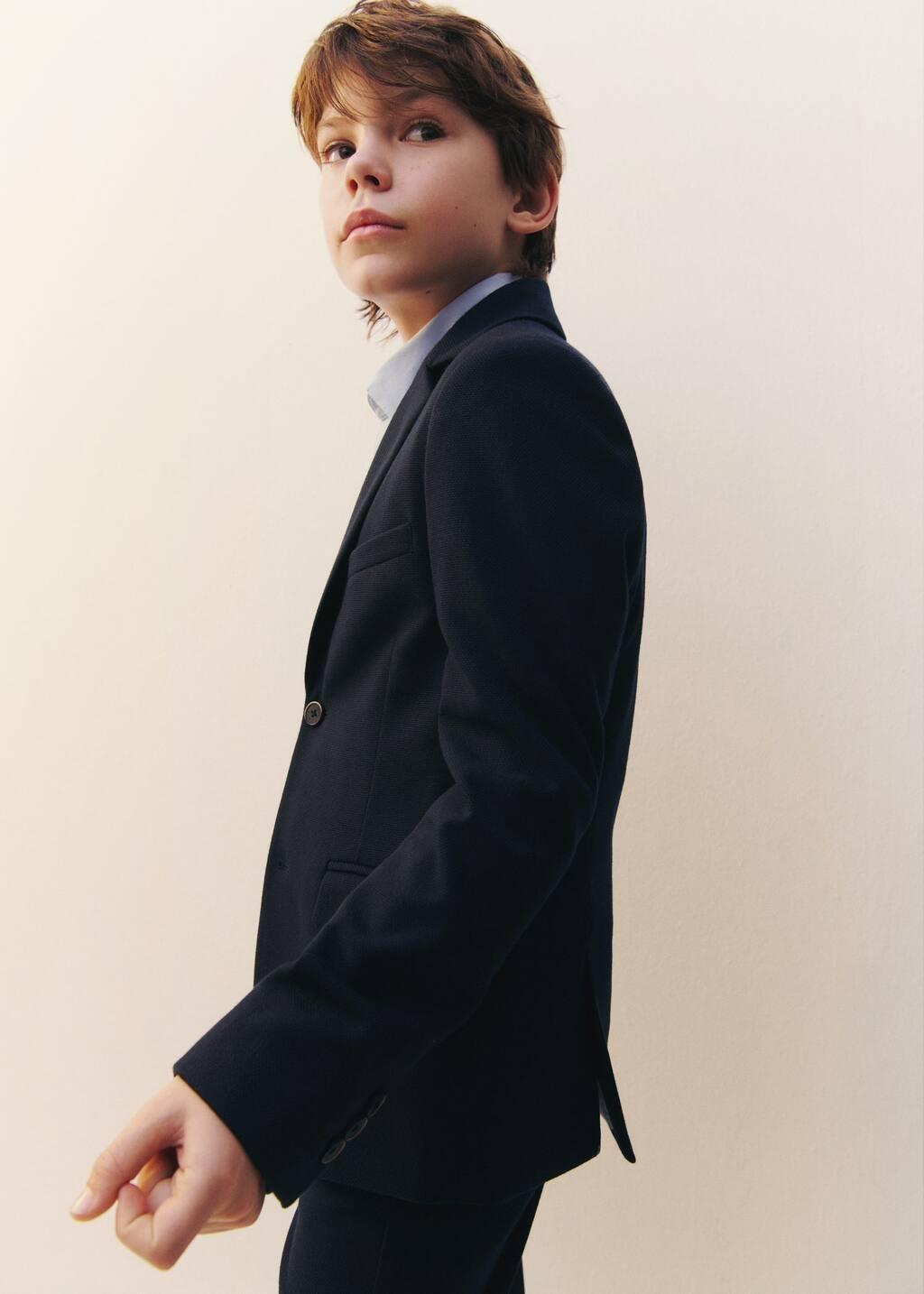 Navy Classic Suit Jacket, Kids Boy, , large image number 2