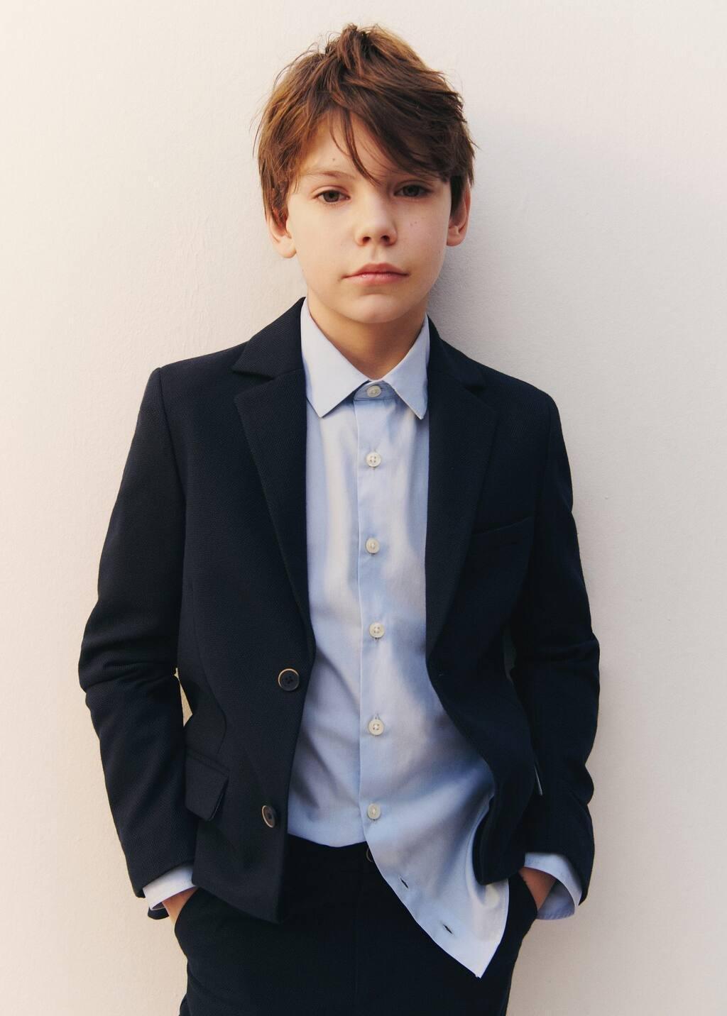 Navy Classic Suit Jacket, Kids Boy, , large image number 2