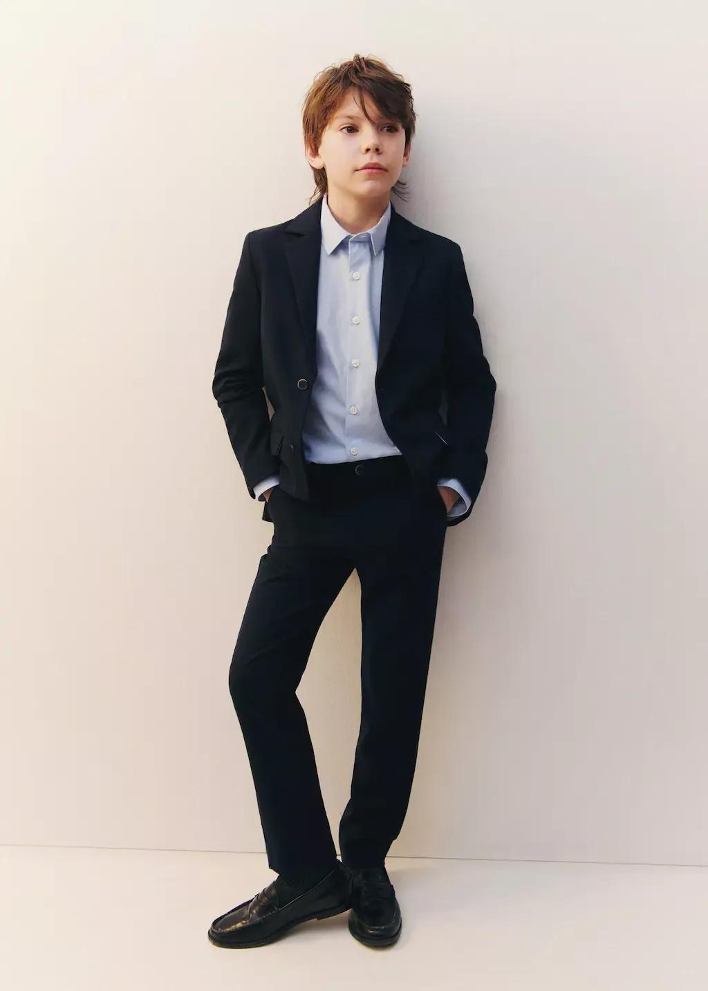 Navy Classic Suit Jacket, Kids Boy, , large image number 5