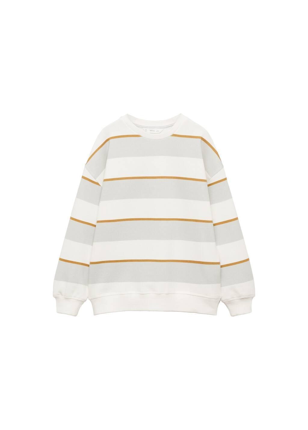 Blue Lt Pastel Striped Cotton-Blend Sweatshirt, Kids Boy, , medium