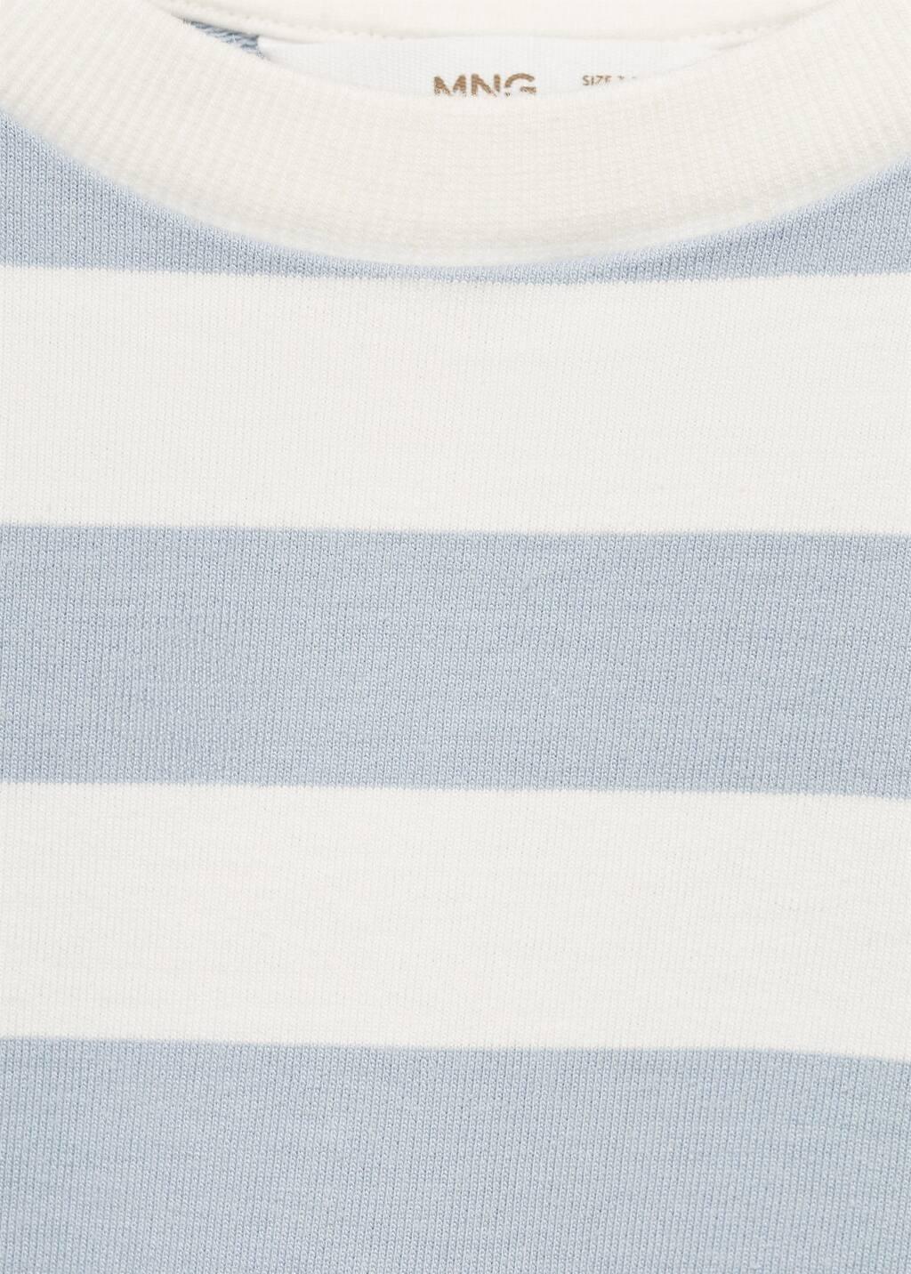 Blue Lt Pastel Striped Cotton-Blend Sweatshirt, Kids Girl, , large image number 2