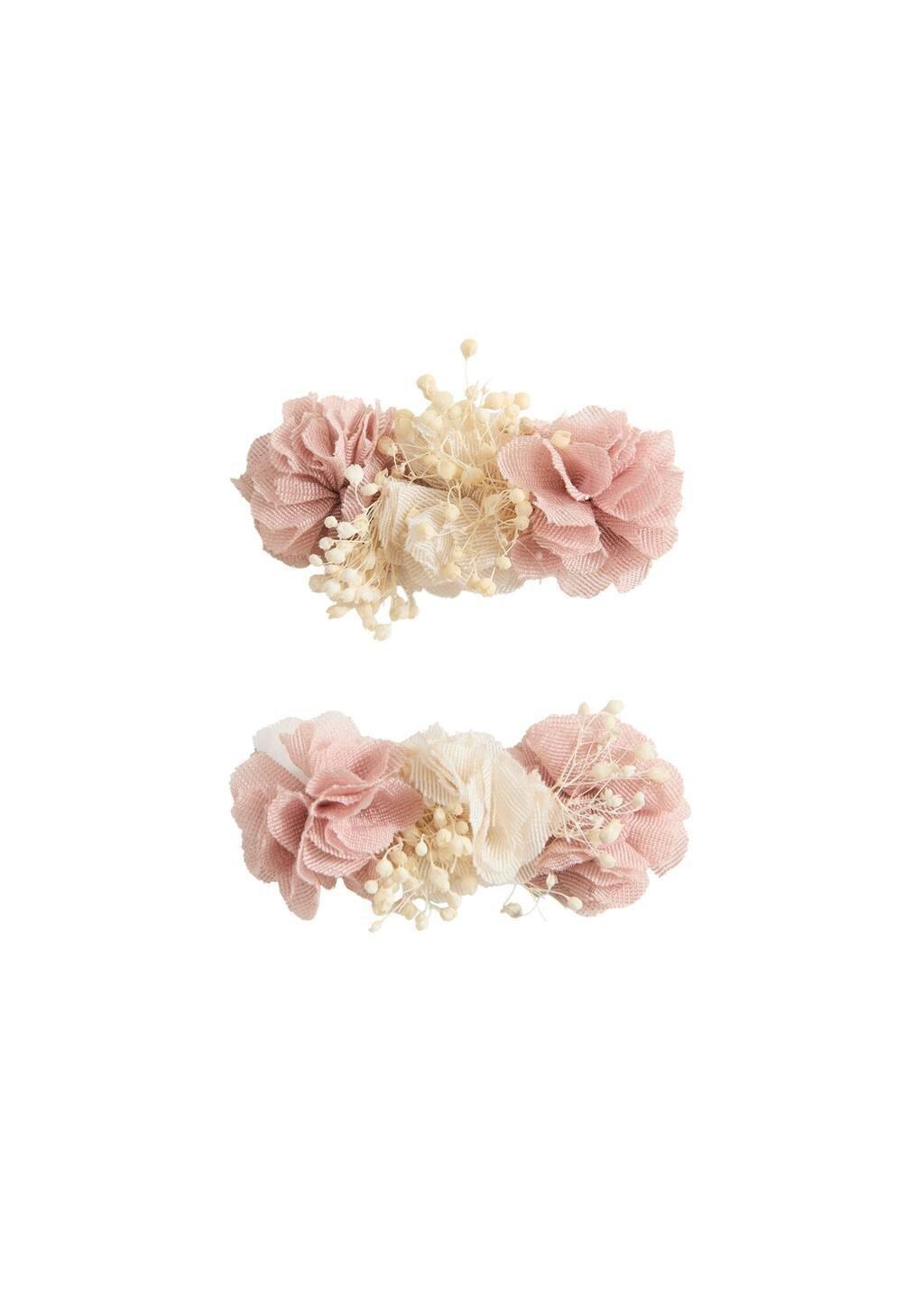 Pink Lt Pastel Pack Of 2 Floral Hair Clips, Baby Girl, Light-Pastel Pink, large image number 3