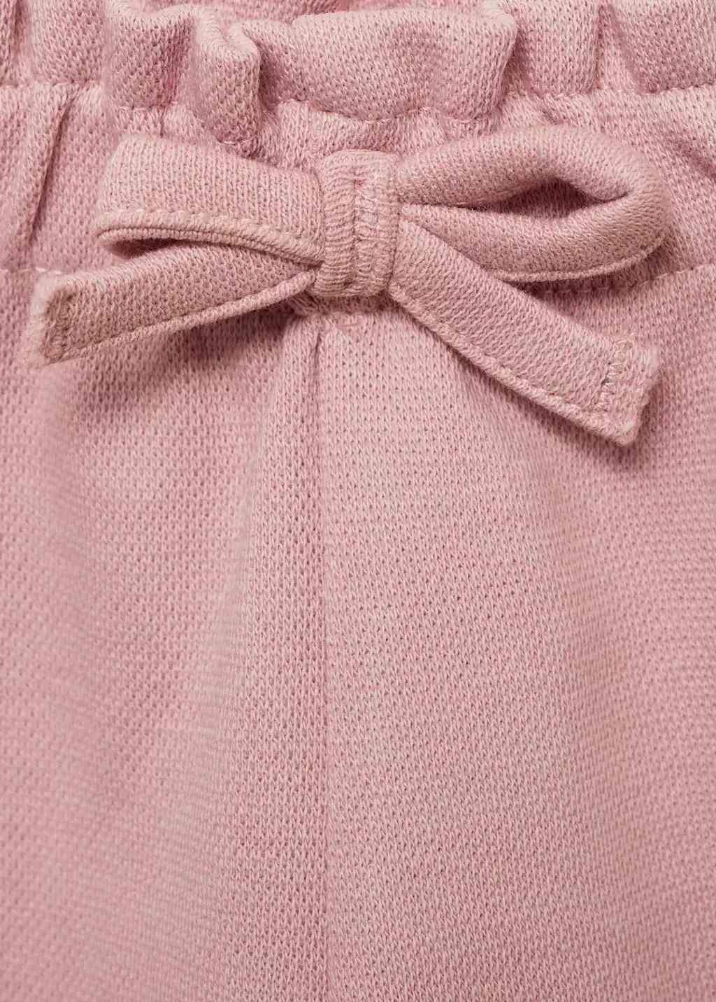 Pink Cotton Pants With Adjustable Drawstring, Baby Girl, , large image number 2