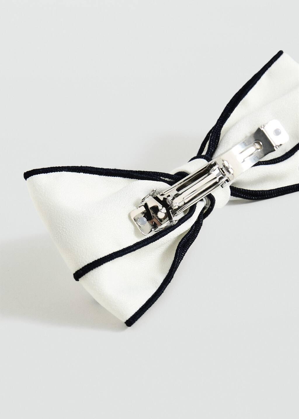 White Bow Hair Accessory, , medium