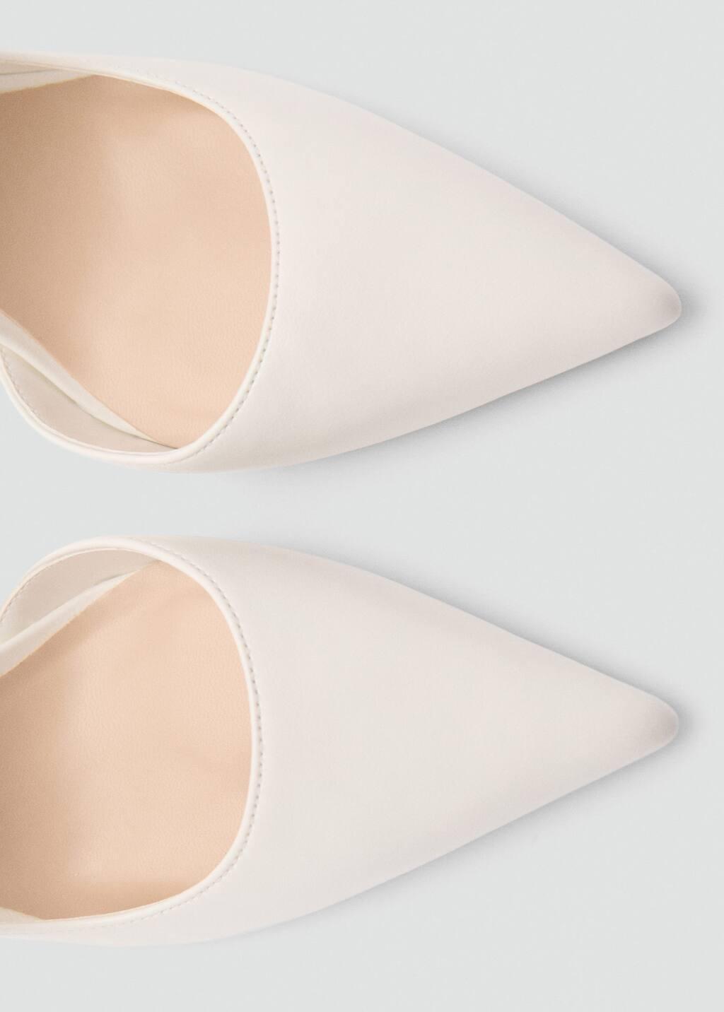 White Asymmetrical Heeled Shoes, , large image number 2