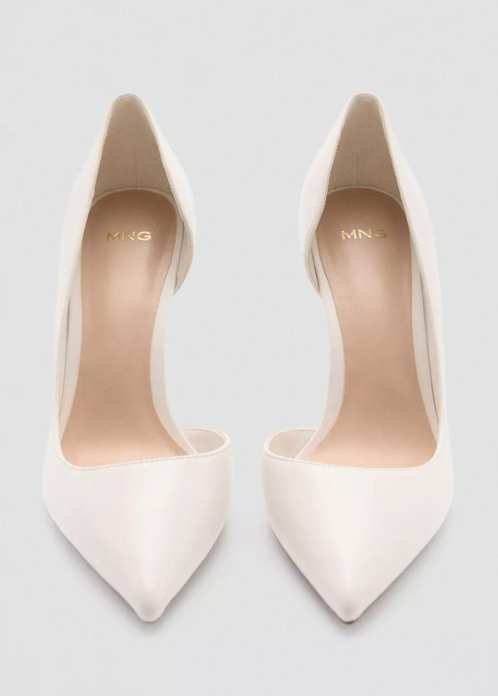 White Asymmetrical Heeled Shoes, , large image number 4