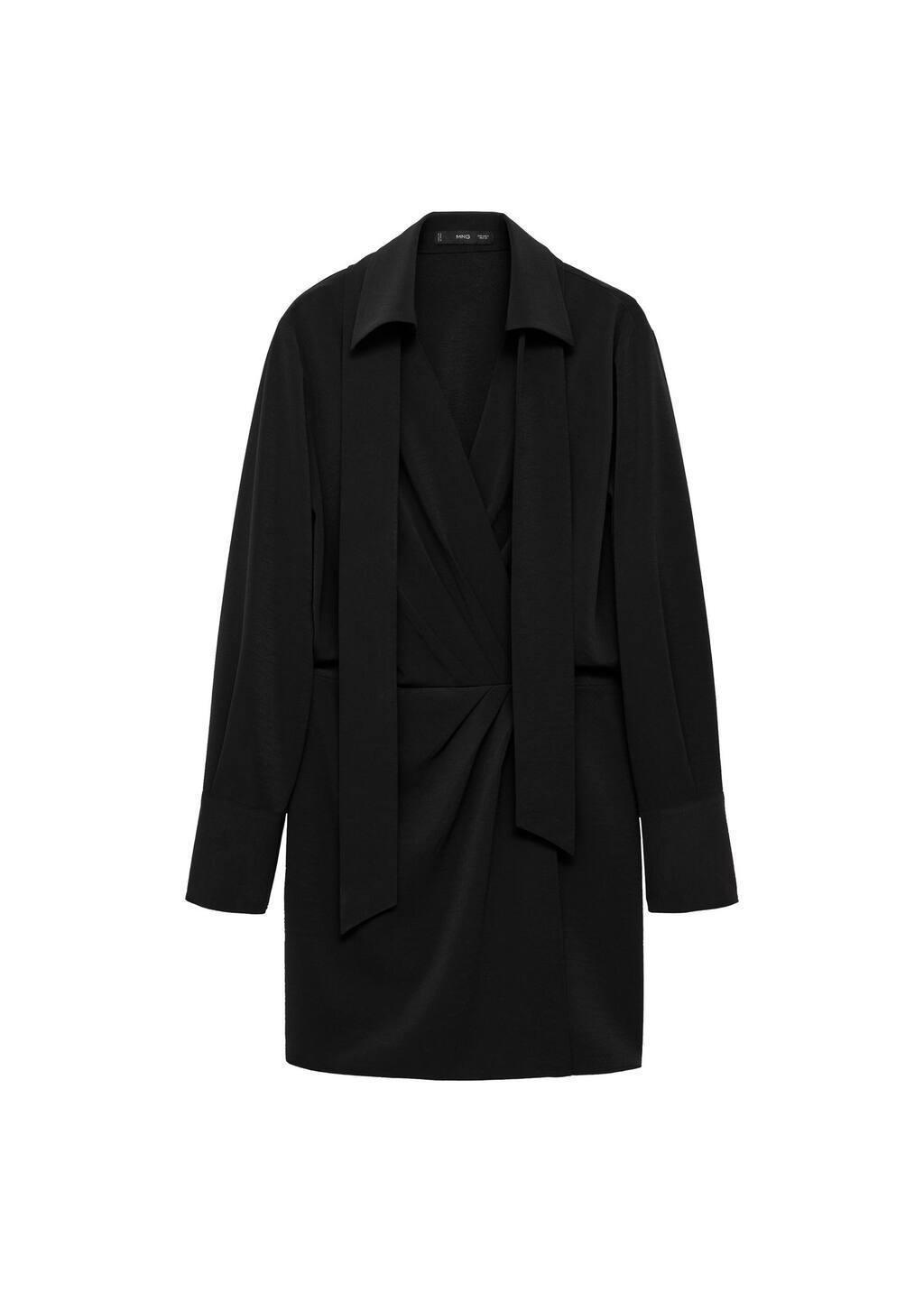 Black Knot Shirt Dress, , large image number 3