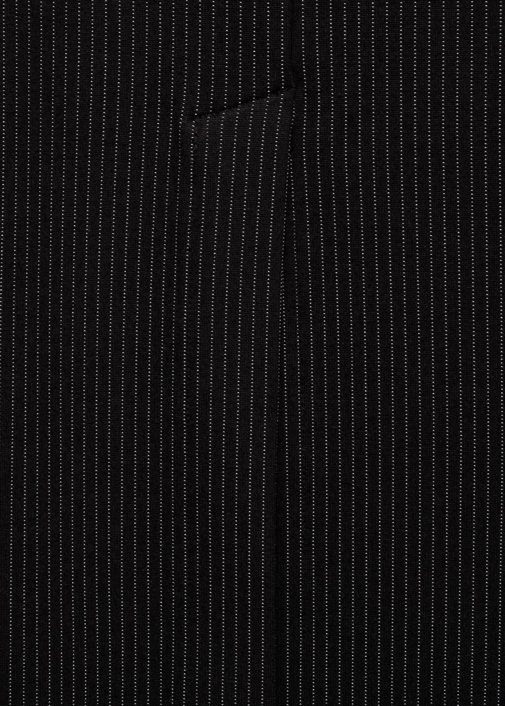 Black Pinstripe Suit Skirt, , large image number 2