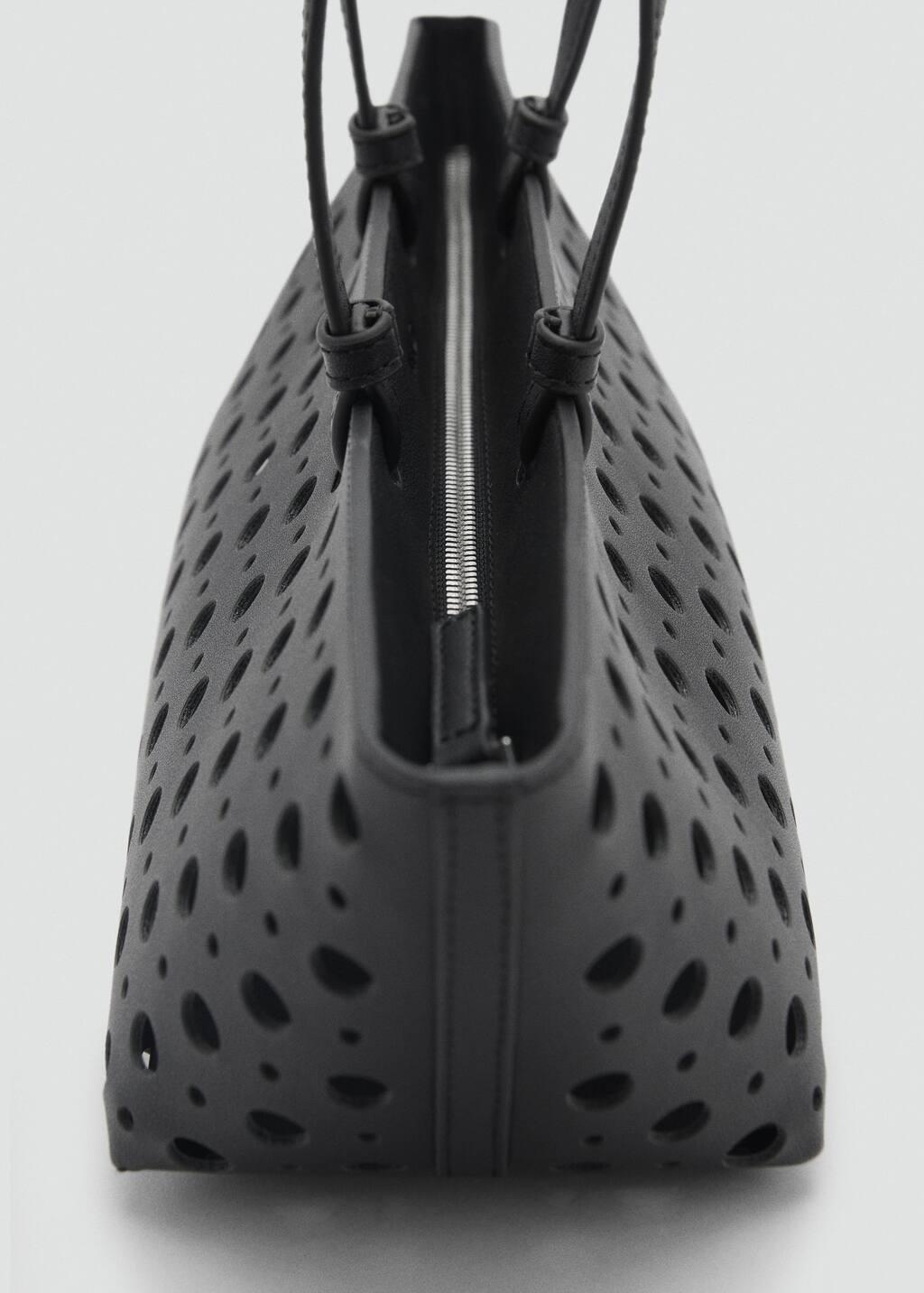 Black Die-Cut Shoulder Bag, 0201_99, large image number 1