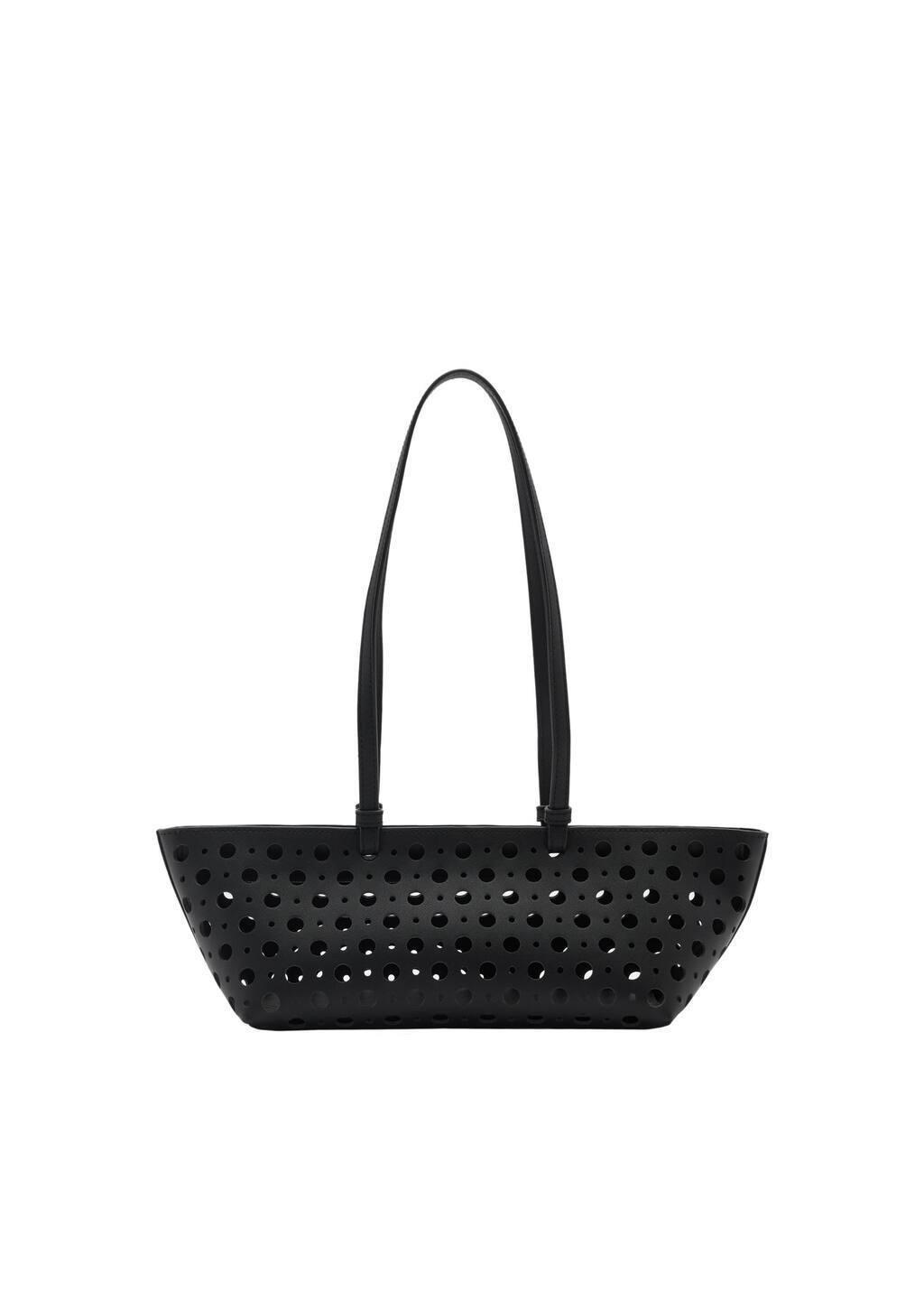 Black Die-Cut Shoulder Bag, 0201_99, large image number 3