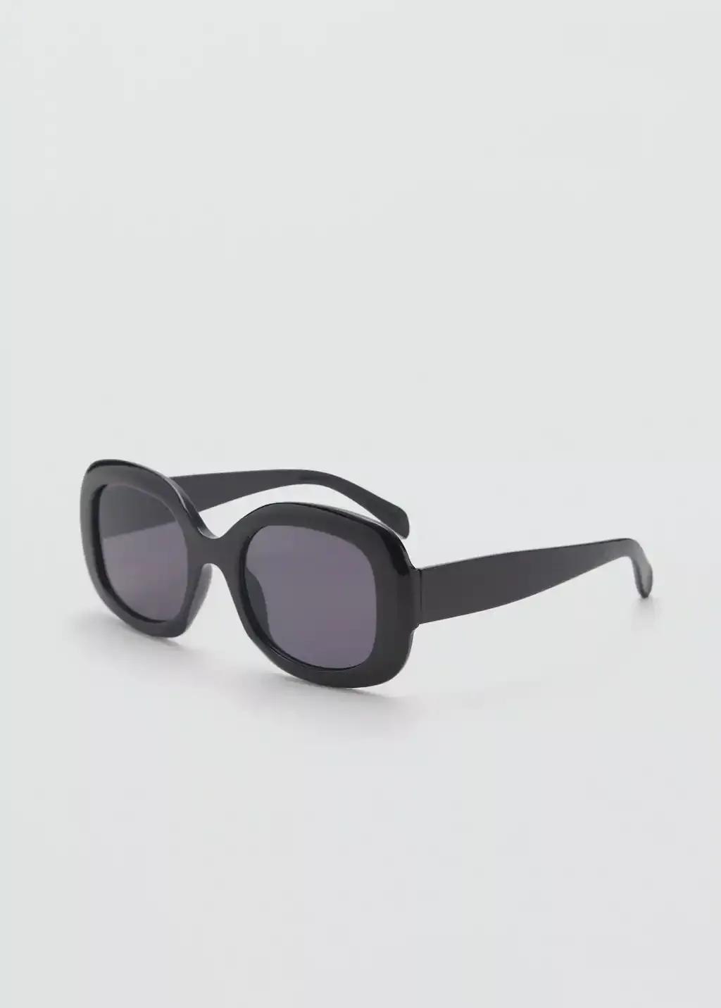 Black Squared Frame Sunglasses, , medium