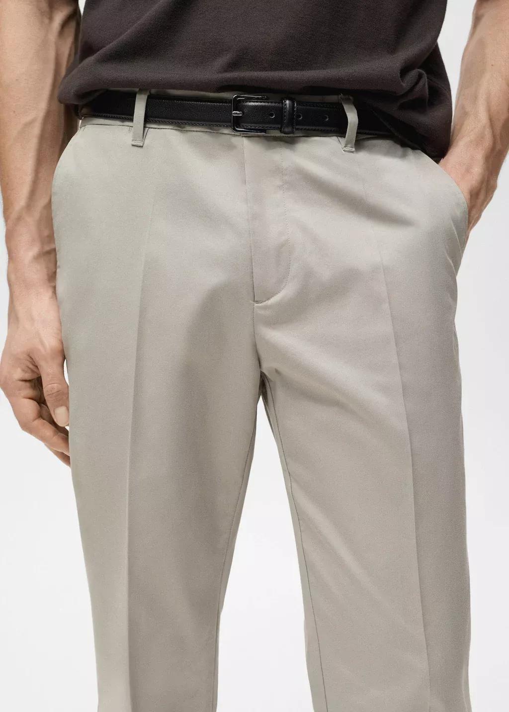 White Dublino Slim-Fit Chino Trousers, , large image number 1