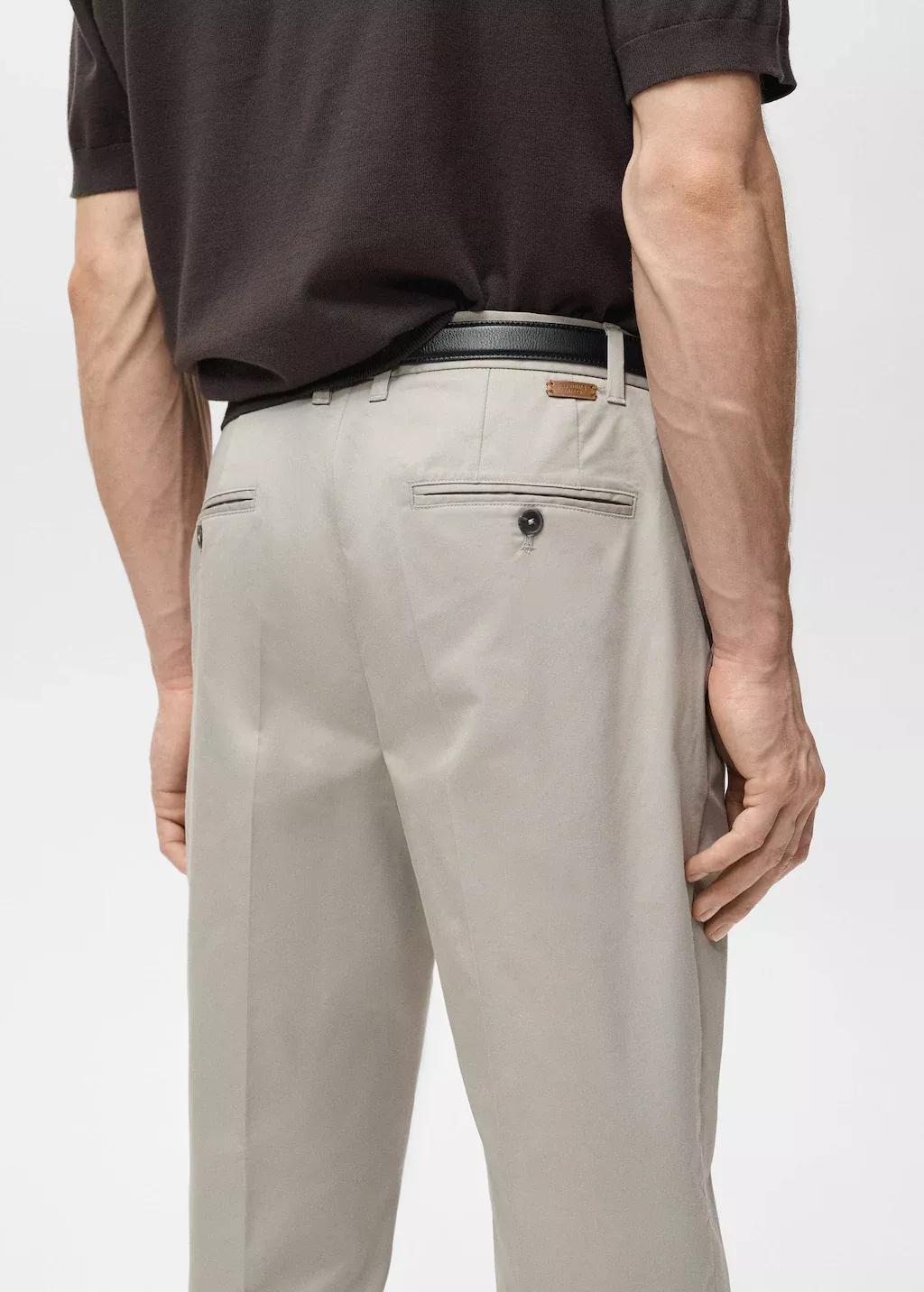 White Dublino Slim-Fit Chino Trousers, , large image number 4