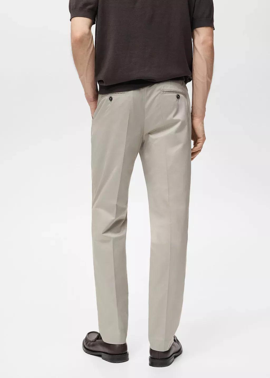 White Dublino Slim-Fit Chino Trousers, , large image number 6