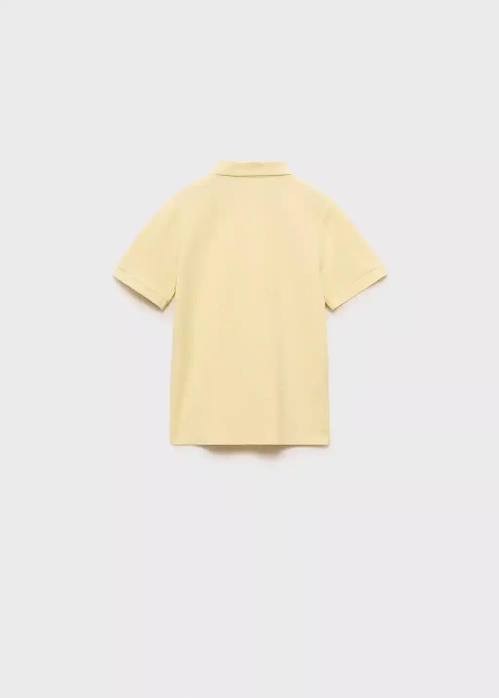 Yellow Short-Sleeved Cotton Polo Shirt, Kids Boy, , large image number 1