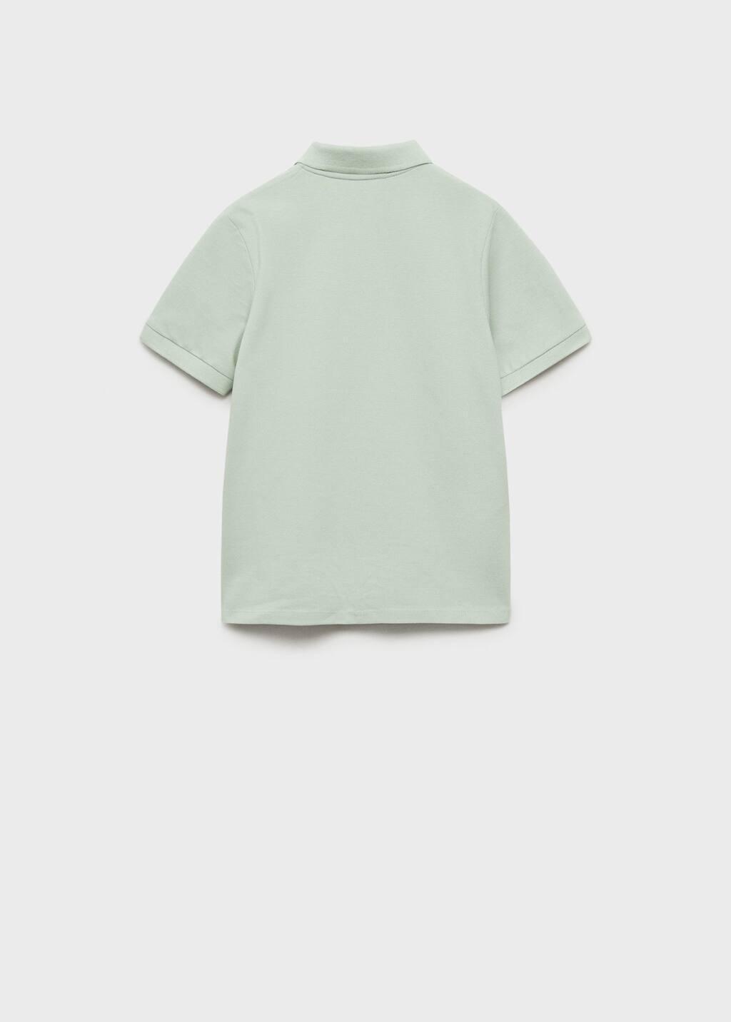 Green Short-Sleeved Cotton Polo Shirt, Kids Boy, , large image number 1