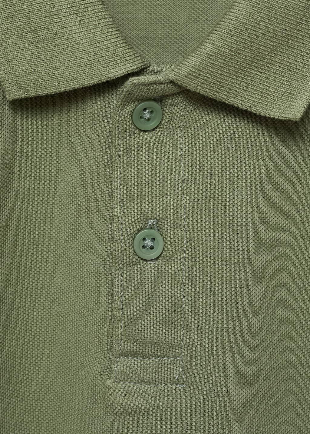 Green Short-Sleeved Cotton Polo Shirt, Kids Boy, Medium Green, large image number 3