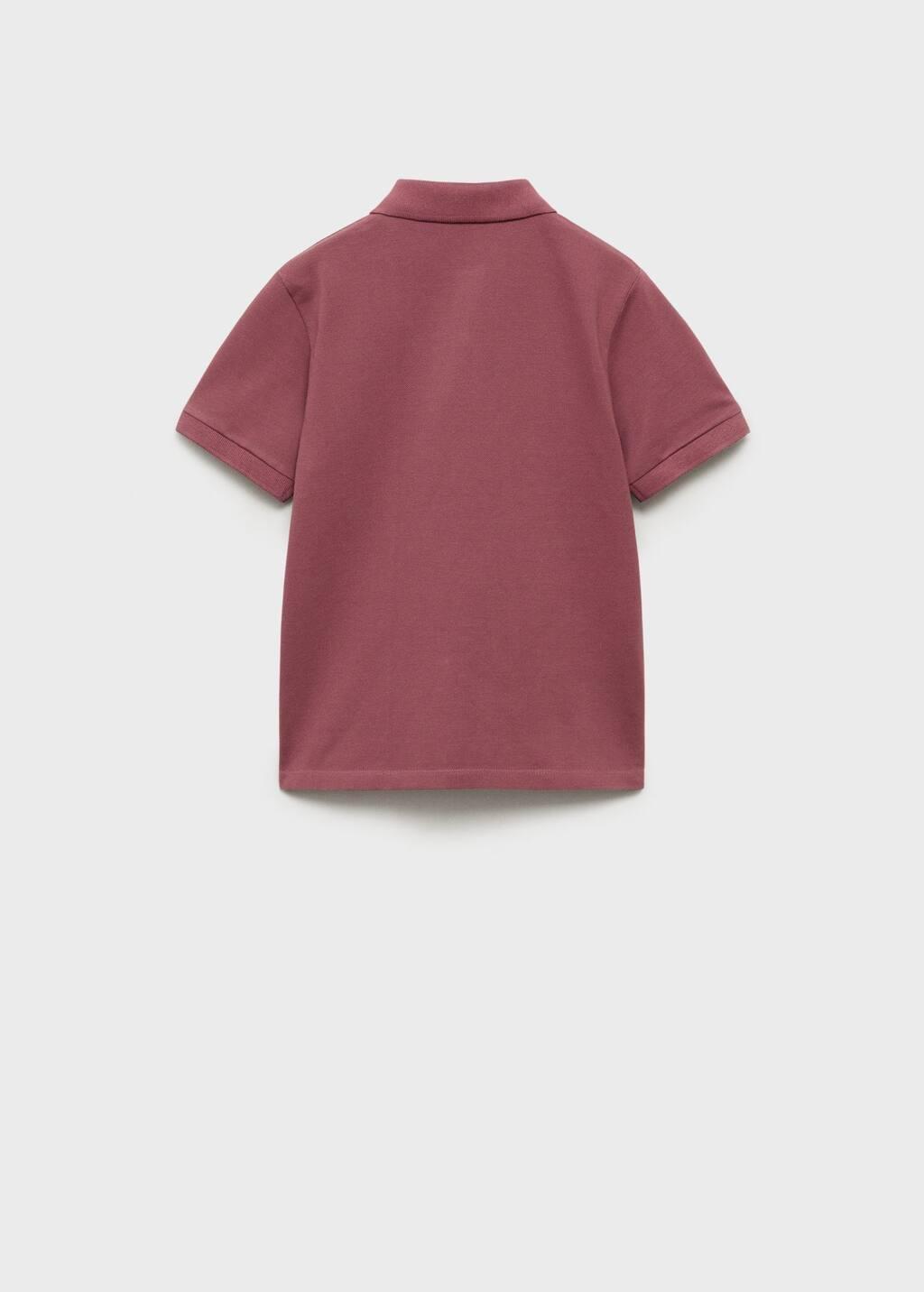 Red Short-Sleeved Cotton Polo Shirt, Kids Boy, , large image number 1