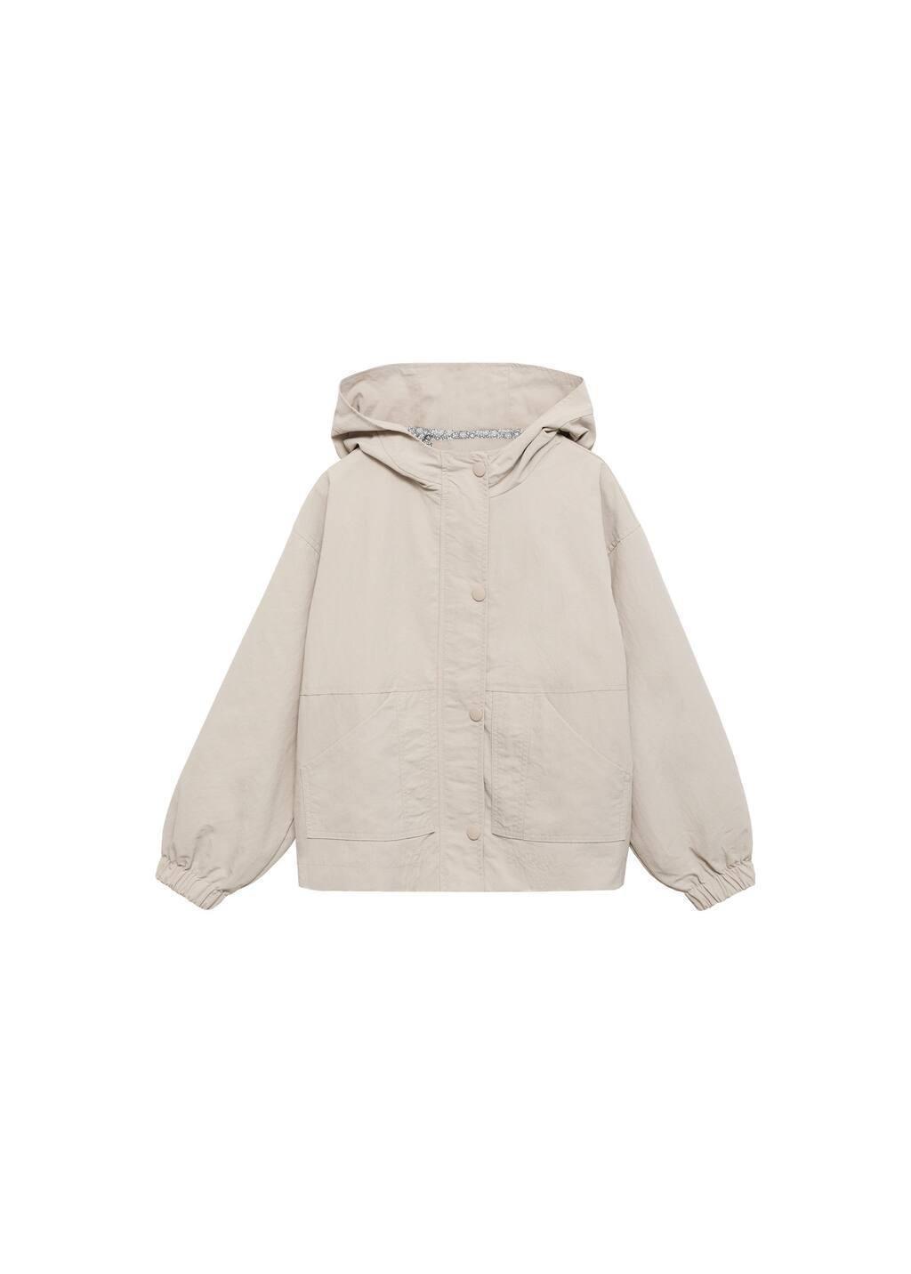 Grey Hooded Jacket, Kids Girl, , large image number 3
