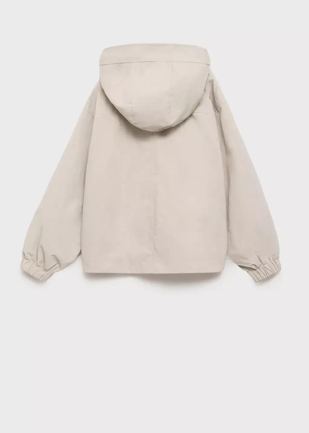 Grey Hooded Jacket, Kids Girl, , large image number 4