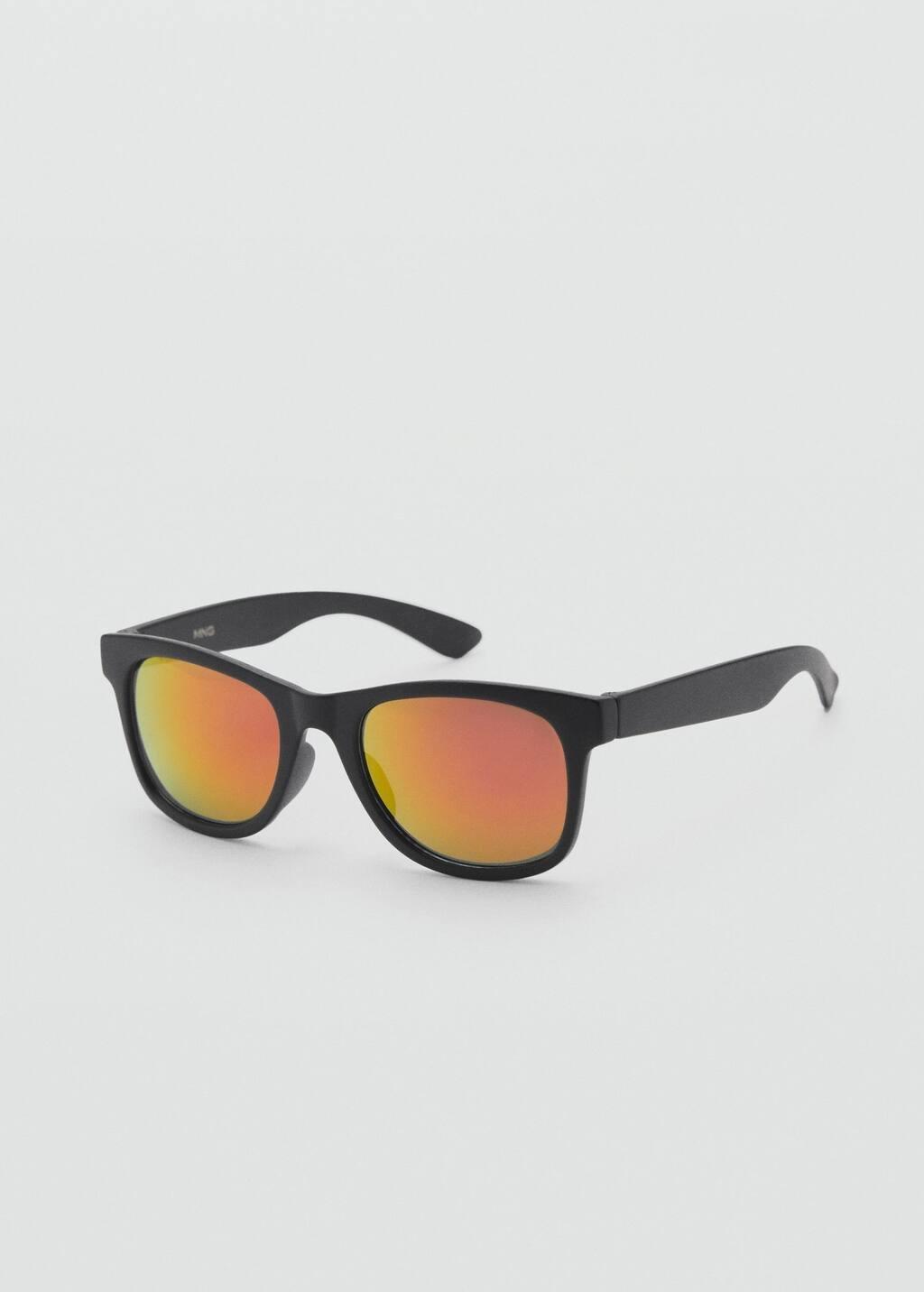 Black Squared Frame Sunglasses, Kids Boy, Black, large image number 0