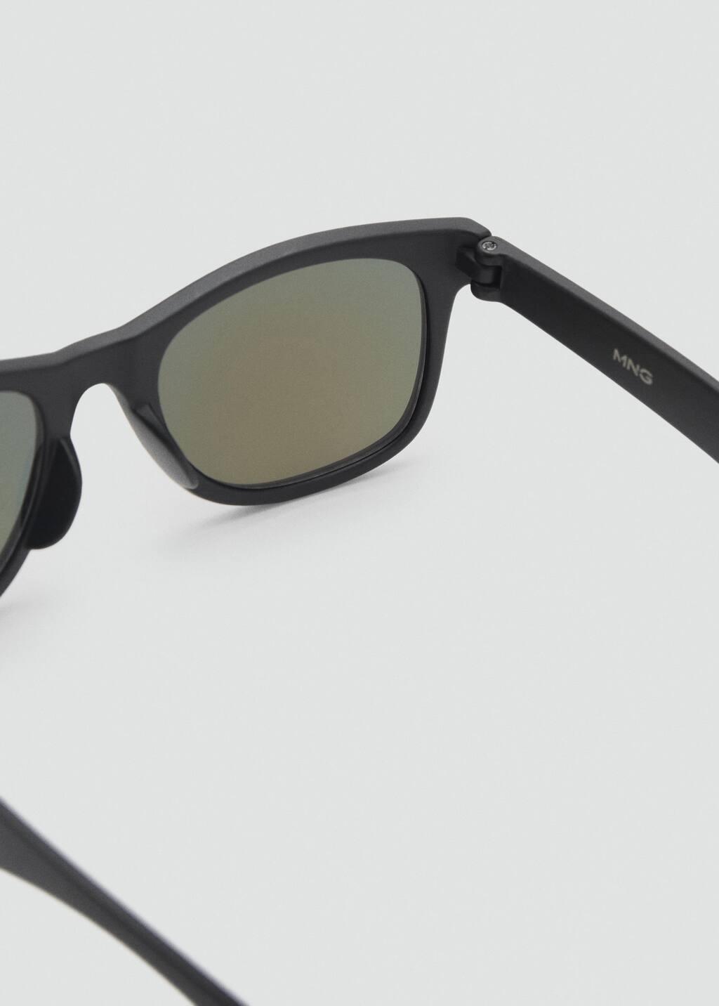 Black Squared Frame Sunglasses, Kids Boy, Black, large image number 1