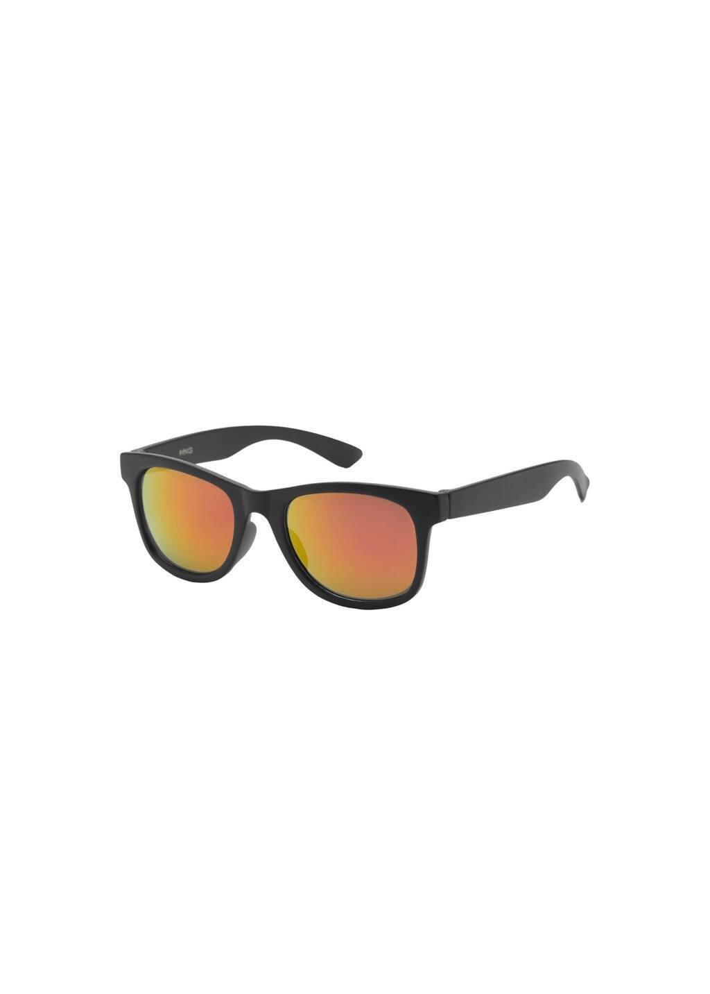 Black Squared Frame Sunglasses, Kids Boy, Black, large image number 3