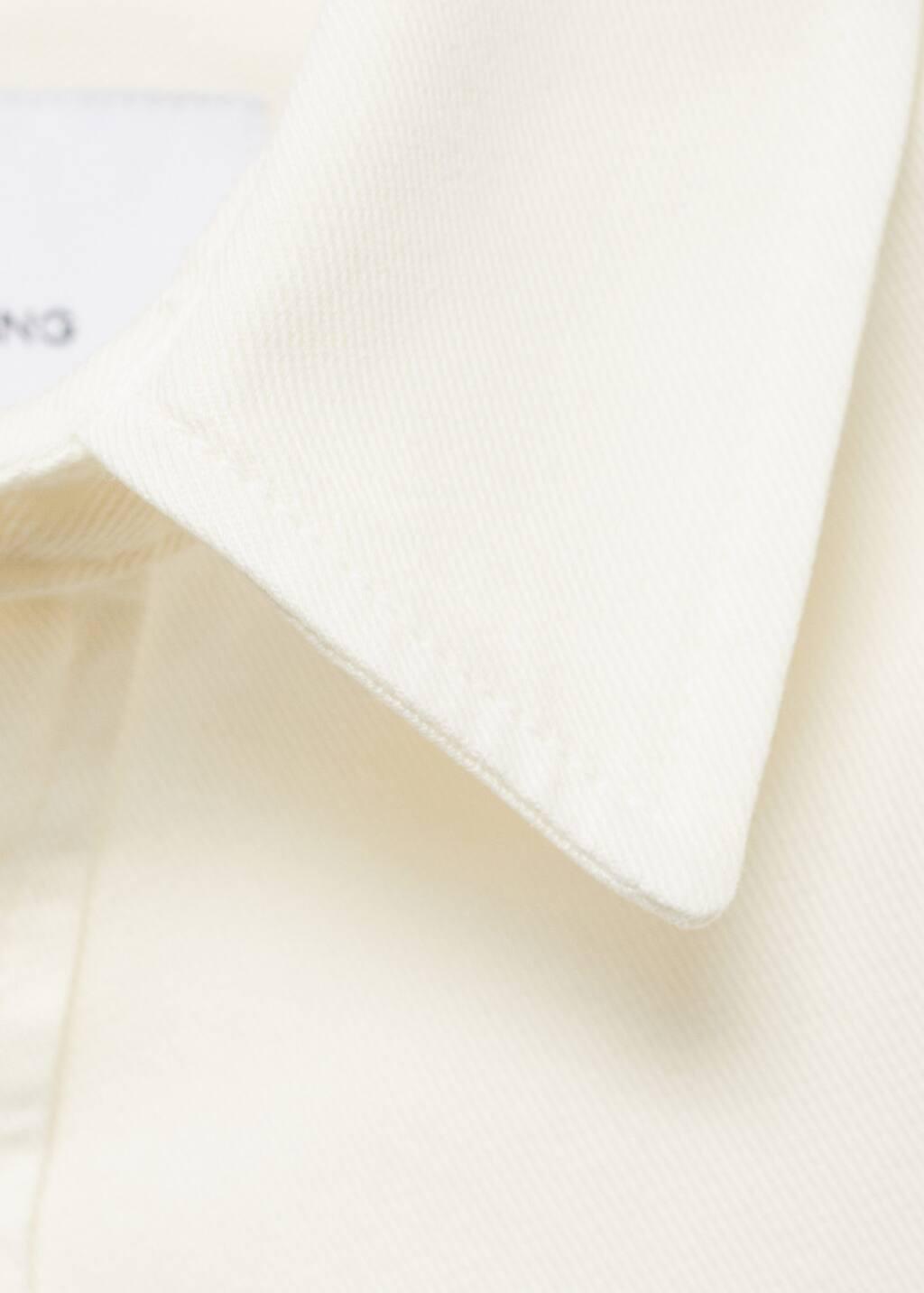 White Tencel Regular-Fit Overshirt, , large image number 5