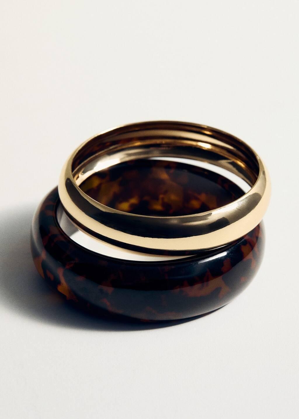Gold Set Of 2 Matching Bracelets, Gold, large image number 1