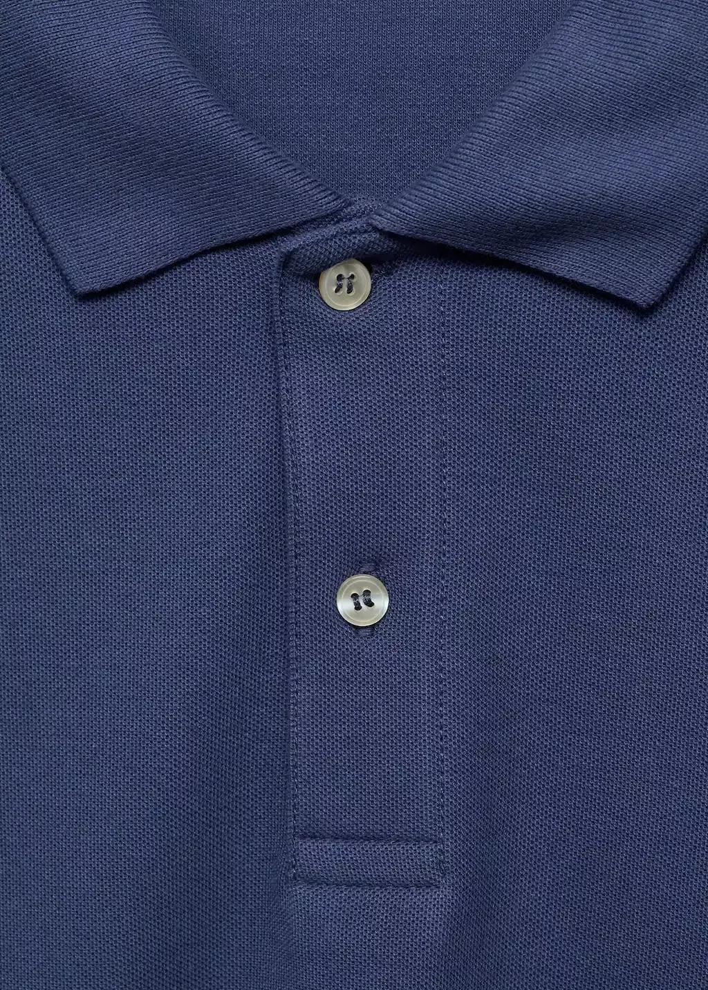 Blue Lt Pastel Regular-Fit Cotton Piqu� Polo Shirt, , large image number 4