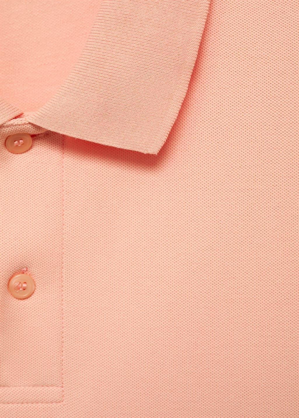 Pastel Pink Cotton Pique Polo, , large image number 4
