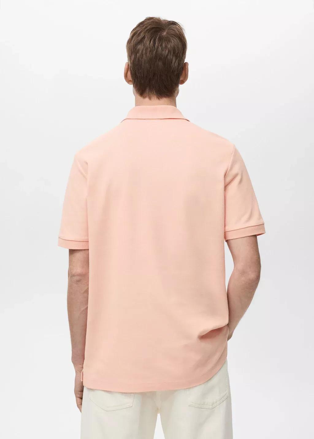 Pastel Pink Cotton Pique Polo, , large image number 5