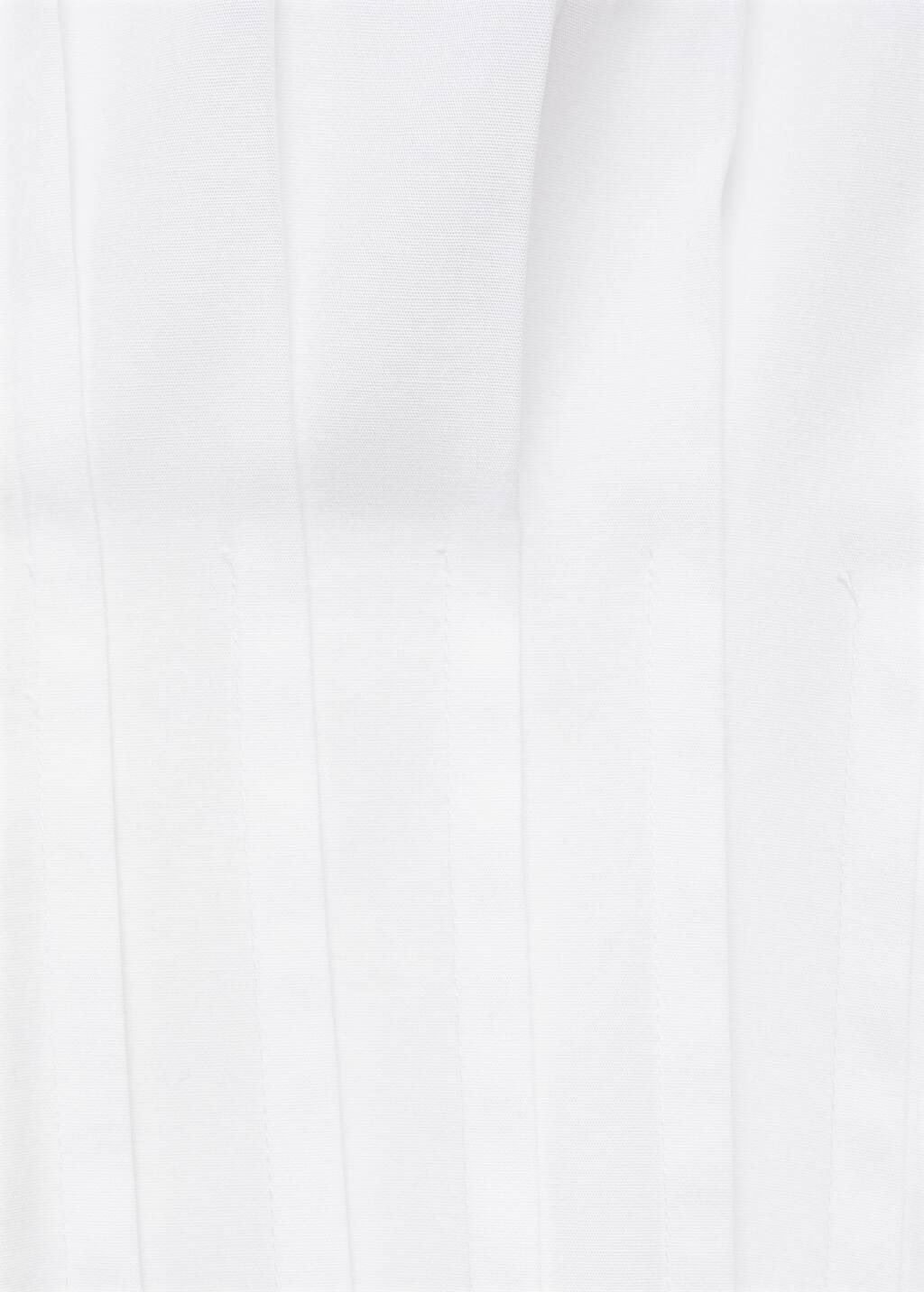 White Textured Pleated Midi, , large image number 5