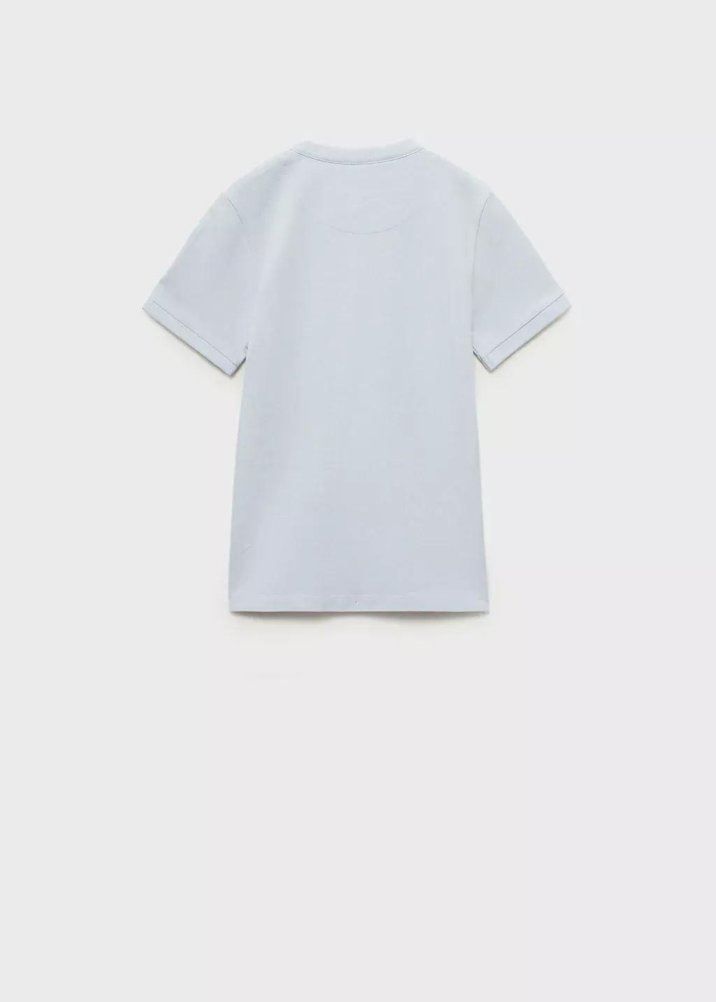 Blue Mao Collar Polo Shirt, Kids Boys, , large image number 1