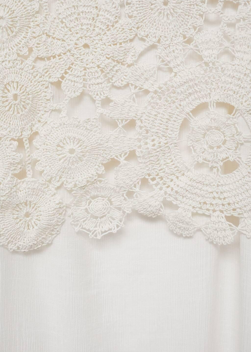 White Crochet Top Midi Dress, , large image number 2