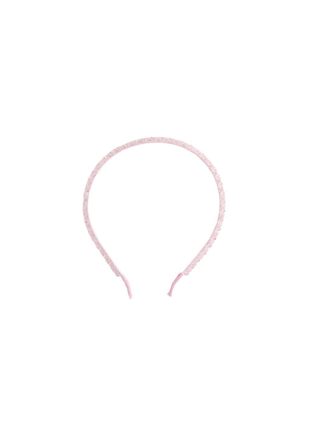 Pink Faceted Crystal Hairband, Kids Girl, Pink, large image number 2