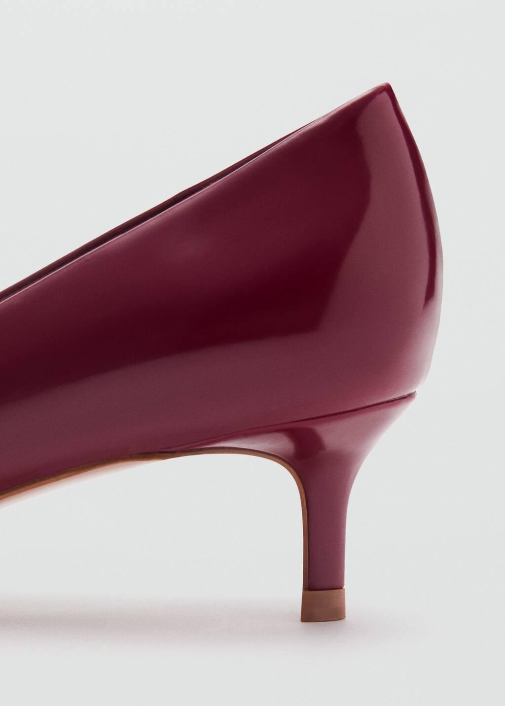 Red Kitten Pointed Toe Shoe With Patent Leather Effect, , large image number 2